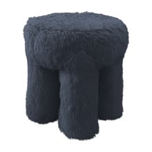 Evans Faux Fur Accent Stool